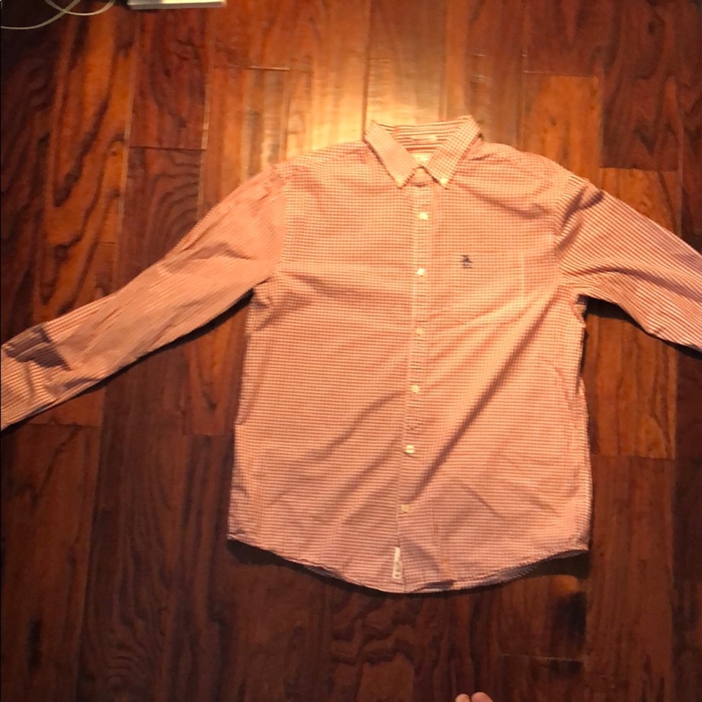 An Original Penguin button down. Red checkered.